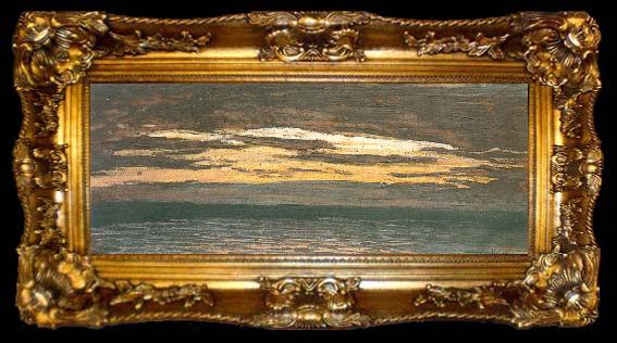 framed  Claude Monet Sun Setting over the Sea, ta009-2